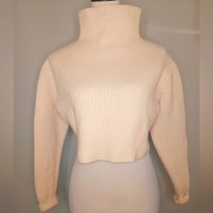 Aritzia Wilifred Cropped Extra Fine Merino Sweater